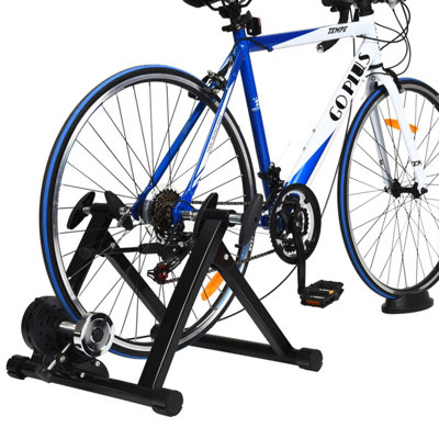 Diy stationary bike stand best sale with resistance