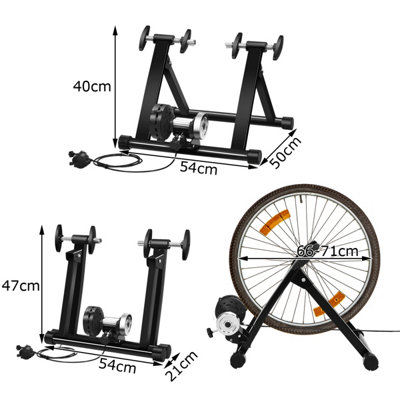 Diy stationary bike stand best sale with resistance