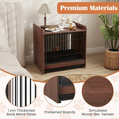 Indoor Dog Crate Collection Reference: Costway Indoor Dog Cage Crate Pet House End Table W