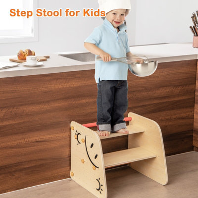 Costway Indoor Kids Climbing Toys Wooden Climber Set w/ Reversible Ramp - 8