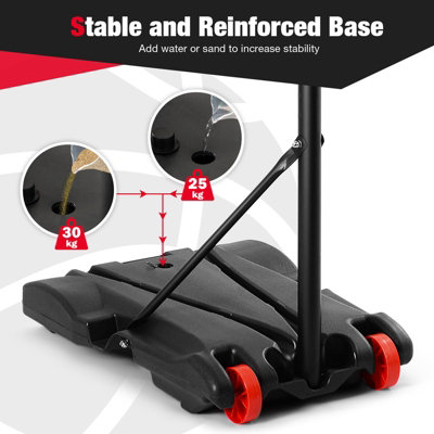 Costway Indoor Outdoor Basketball Hoop System Portable Basketball Stand - 7