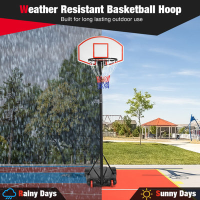 Costway Indoor Outdoor Basketball Hoop System Portable Basketball Stand - 8