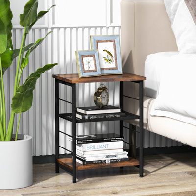 Metal mesh deals side table