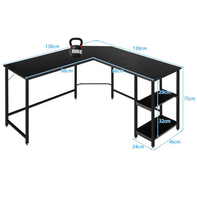 Large corner deals computer desk