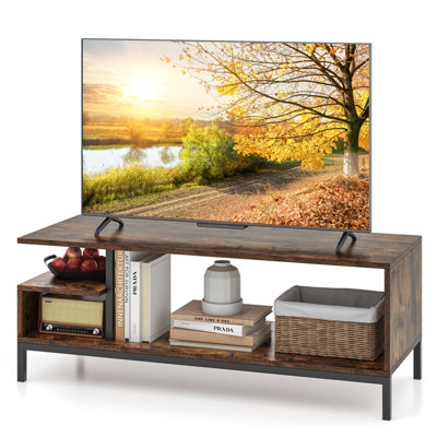 Costway Industrial TV Stand for TVs up to 48 Inches 3-Tier Entertainment Center