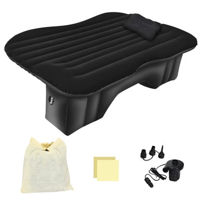 Costway Inflatable Car Air Mattress Leakproof Air Bed w/Electric Pump Blow Up Sleep Bed