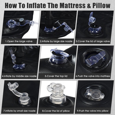 Costway Inflatable Car Air Mattress Leakproof Air Bed w/Electric Pump Blow Up Sleep Bed
