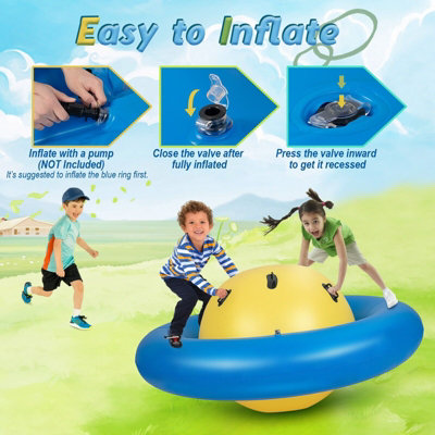 COSTWAY INFLATABLE DOME ROCKER BOUNCER 227CM ROLL TILT CLIMB & BOUNCE ...