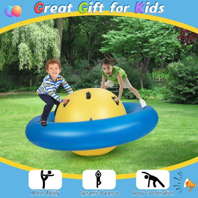 COSTWAY INFLATABLE DOME ROCKER BOUNCER 227CM ROLL TILT CLIMB & BOUNCE ...