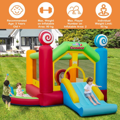 Costway Inflatable Kids Bounce House Slide Castle w/680W Air Blower