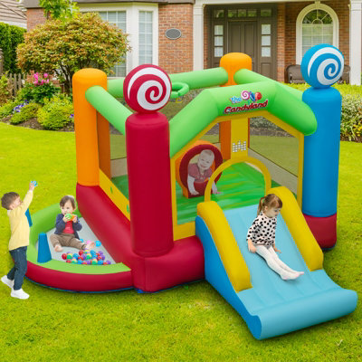 Costway Inflatable Kids Bounce House Slide Castle w/680W Air Blower - 8