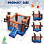Costway Inflatable Kids Pirate Theme Bounce Castle Portable Jumping House W/ 680W Blower