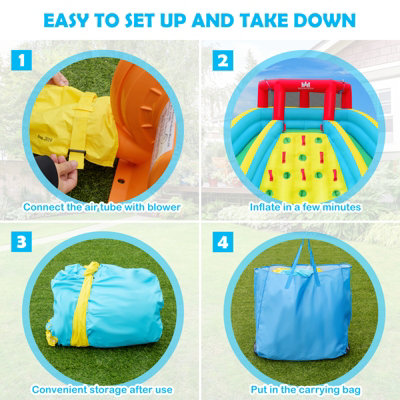 Costway Inflatable Slide Bouncer Backyard Inflatable Water Slide Park - 5
