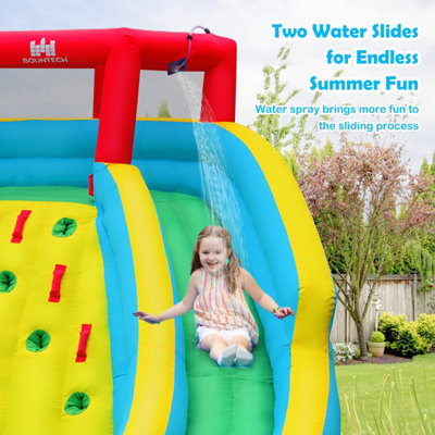 Costway Inflatable Slide Bouncer Backyard Inflatable Water Slide Park - 8