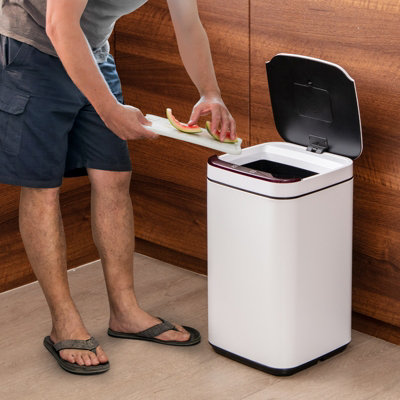 Costway Intelligent Touchless Trash Can 13L Small Smart Motion Sensor Smart Garbage Can