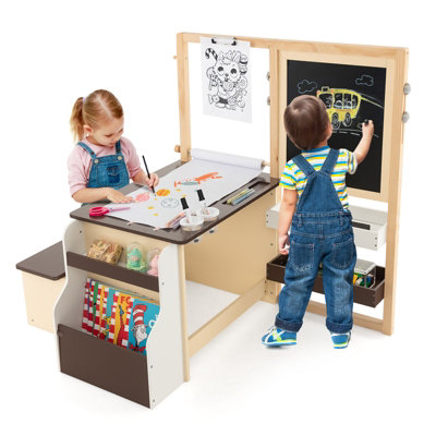 Diy children's art on sale table with storage