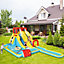 Costway Kids Bounce House Inflatable Water Park w/Double Slides &Climbing Wall