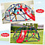 Costway Kids Climbing Dome & Play Set with Slide 180 KG Capacity Fabric Cushion 3-12 Years