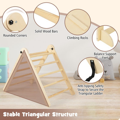 Costway Kids Climbing Toy Set Folding Climber w/ Reversible Ramp & Step Stool - 9