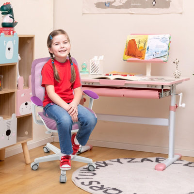 Costway Kids Computer Desk Chair Swivel Mesh Children Task Study Chair ...