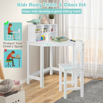 Amazon Kids Desk Chair Kids Wooden Corner Desk And Chair Set With