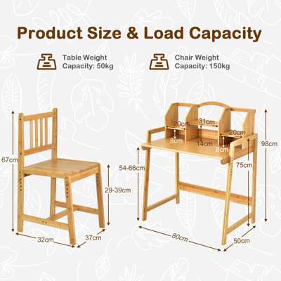 Bamboo deals study table