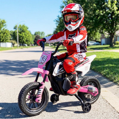 COSTWAY Kids Dirt Bike with Twist Throttle Grip 12V Electric Motorcycle ...