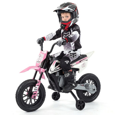 COSTWAY Kids Dirt Bike with Twist Throttle Grip 12V Electric Motorcycle ...