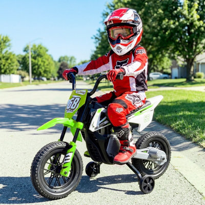 COSTWAY Kids Dirt Bike with Twist Throttle Grip 12V Electric Motorcycle ...