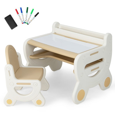 Children's drawing outlet table and chairs