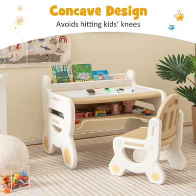 Children Art Activity Table and Drawing Table - Costway