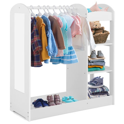 Costway Kids Dress Up Storage Kids Play Armoire Dresser Dressing