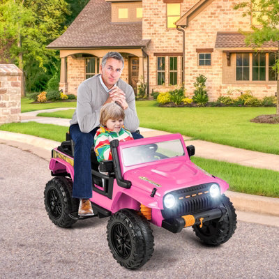 Costway Kids Electric Car Rideon Battery Powered WithRemote Music