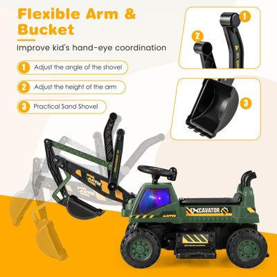 Battery ride on digger clearance