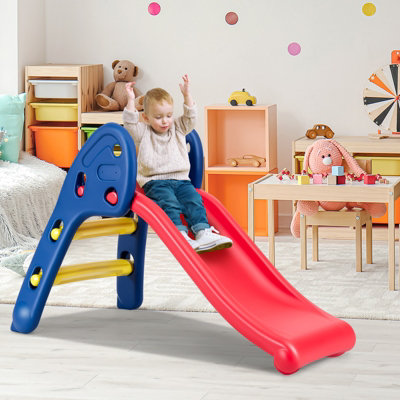 Costway Kids Folding Slide First Slide Plastic Climber Toy Kids