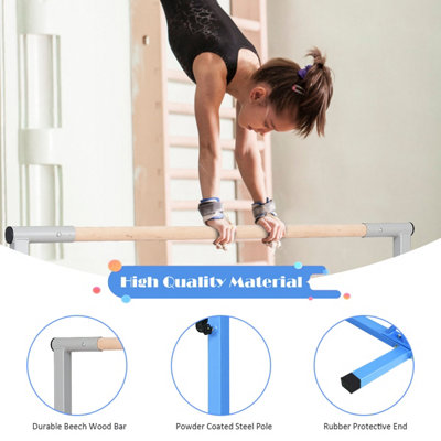 Costway Kids Junior Horizontal Kips Bar Gymnastics Training Bar Gym - 9