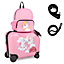 Costway Kids Luggage Set 18" Ride-on & Carry-on & Sit-on Suitcase & 12" Backpack Set