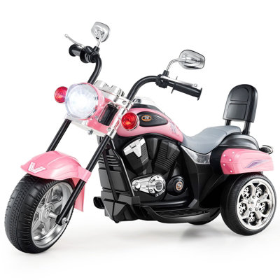 Costway Kids Motorcycle 6V Battery Powered 3-Wheel Electric Motorcycle