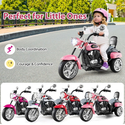 Costway Kids Motorcycle 6V Battery Powered 3-Wheel Electric Motorcycle