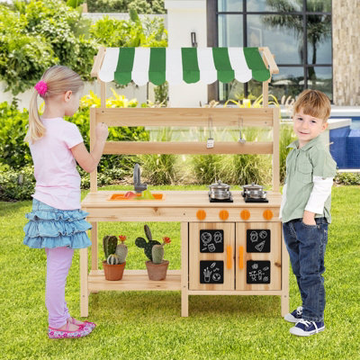 Outdoor Kitchen BlueWood Wooden Mud Kitchen For Kids Outdoor U2013