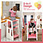 Costway Kids Non-slip Kitchen Step Stool Toddler Learning Stool with Double Safety Rails