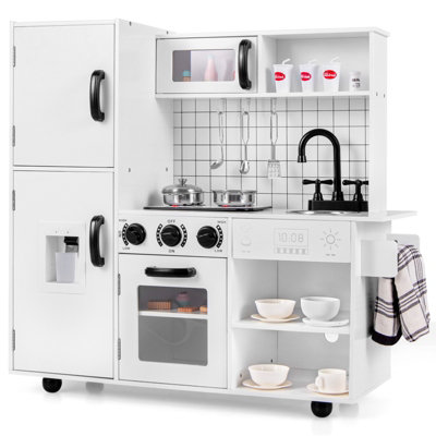 Kids Kitchen Play Set Kids Play Kitchen Set, Pretend Wooden Play