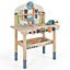 Costway Kids Play Tool Workbench Large Wooden Tool Bench w/ Rich Tool Set