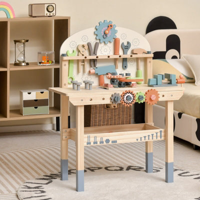 Kids wooden hot sale tool bench