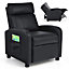 Costway Kids Recliner Chair PU Leather Ergonomic Adjustable Sofa Chair Lounge Chair