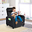 Costway Kids Recliner Chair PU Leather Ergonomic Adjustable Sofa Chair Lounge Chair