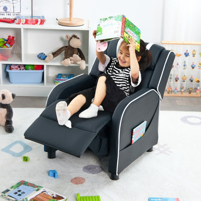 Costway Kids Recliner Chair Toddler Ergonomic PU Leather Sofa