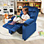 Costway Kids Recliner Chair Velvet Fabric Adjustable Sofa Chair Gaming Lounge Chair