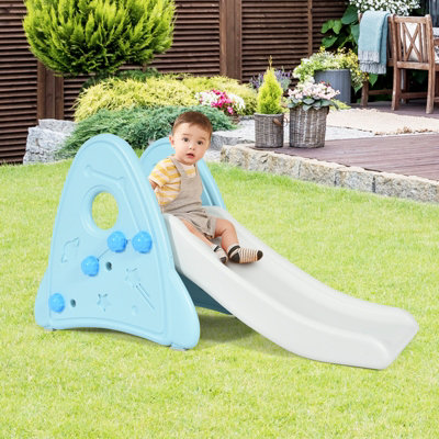 Costway Kids Slide Freestanding Baby Play Climber Slide Set Widened Pedals - 3