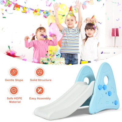 Costway Kids Slide Freestanding Baby Play Climber Slide Set Widened Pedals - 7